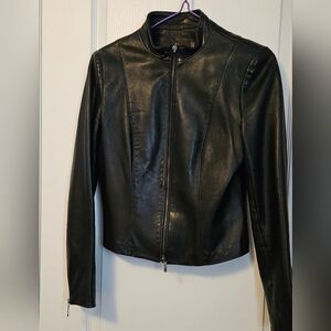 Danier Classic Black Italian Leather Jacket